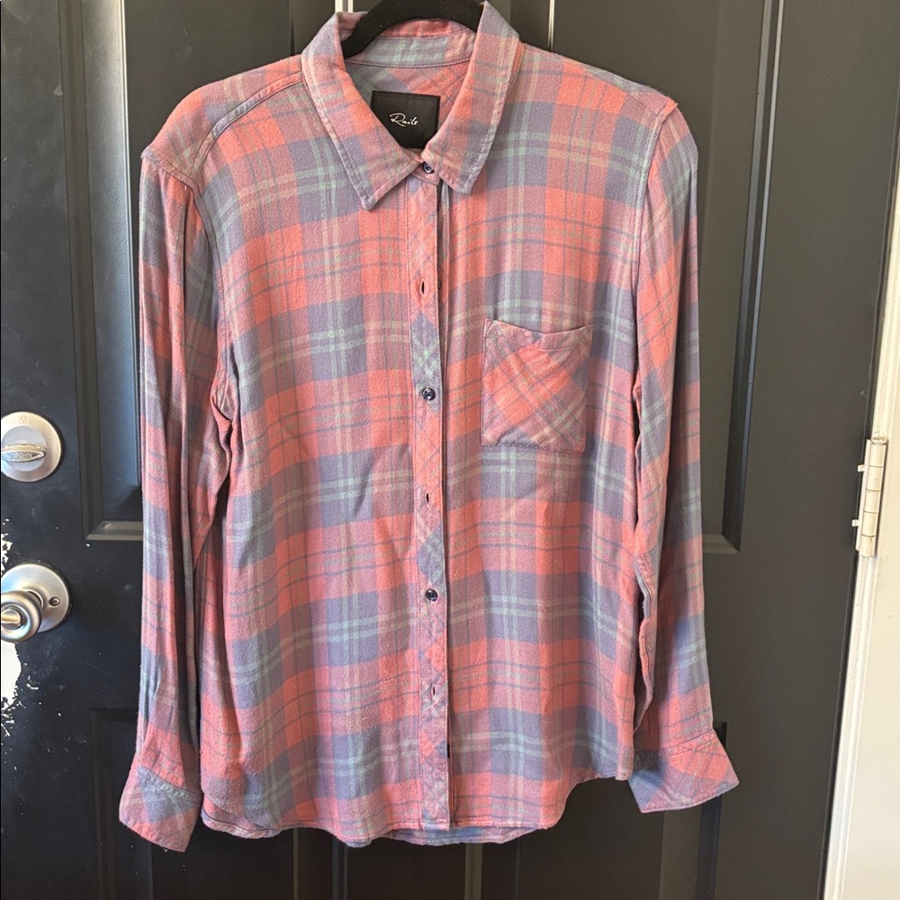 RAILS Plaid Hunter Plaid Button-Up Flannel Shirt M - Picture 3 of 9